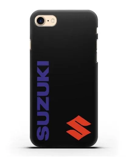 Чехол с надписью Suzuki и логотипом силиконовый для iPhone 8