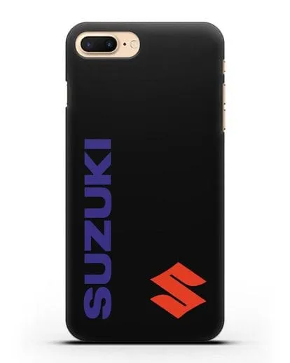 Чехол с надписью Suzuki и логотипом силиконовый для iPhone 7 Plus