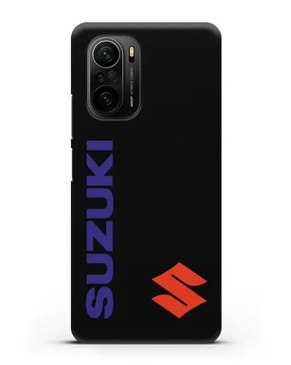 Чехол с надписью Suzuki и логотипом силиконовый для Xiaomi Poco F3 Pro