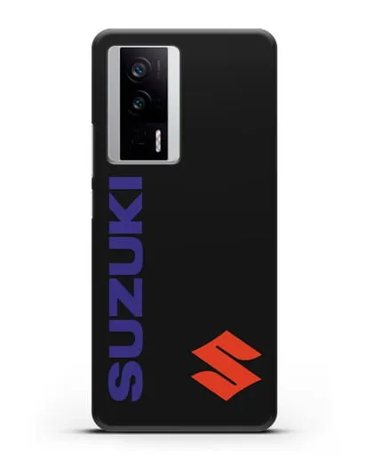 Чехол с надписью Suzuki и логотипом силиконовый для Xiaomi Poco F5 Pro