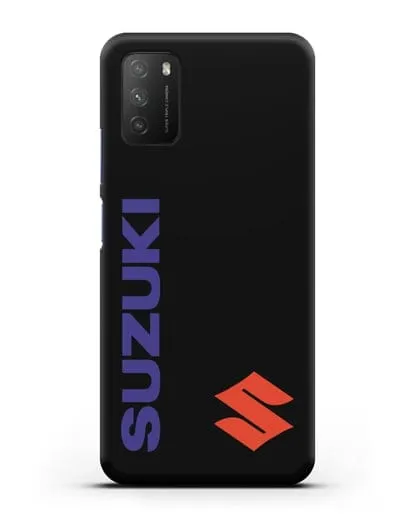Чехол с надписью Suzuki и логотипом силиконовый для Xiaomi Poco M3