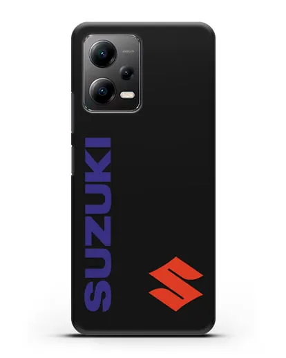 Чехол с надписью Suzuki и логотипом силиконовый для Xiaomi Poco X5