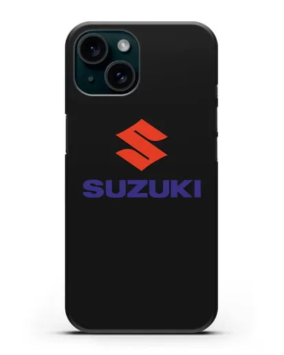 Чехол с логотипом Сузуки силиконовый для iPhone 15
