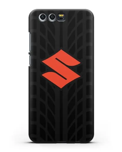 Чехол с эмблемой Suzuki с протектором шин силиконовый для Honor 9