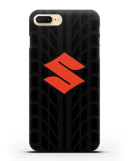 Чехол с эмблемой Suzuki с протектором шин силиконовый для iPhone 7 Plus