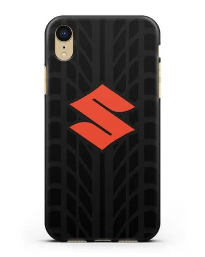 Чехол с эмблемой Suzuki с протектором шин силиконовый для iPhone XR