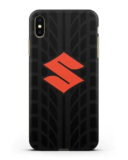 Чехол с эмблемой Suzuki с протектором шин силиконовый для iPhone XS Max