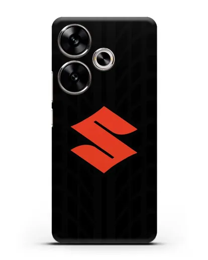 Чехол с эмблемой Suzuki с протектором шин силиконовый для Xiaomi Poco F6