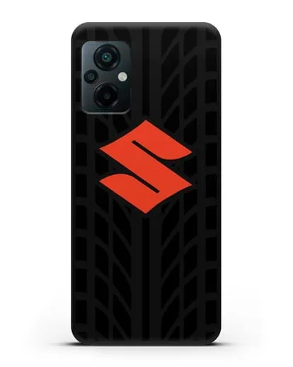 Чехол с эмблемой Suzuki с протектором шин силиконовый для Xiaomi Poco M5