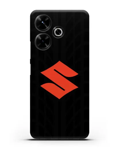 Чехол с эмблемой Suzuki с протектором шин силиконовый для Xiaomi Poco M6