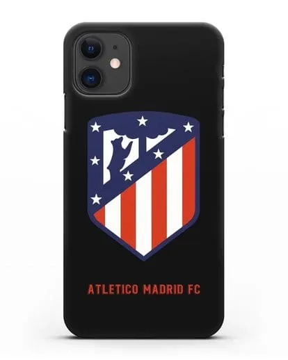 Чехол с надписью FC Atletico Madrid и логотипом силиконовый для iPhone 11