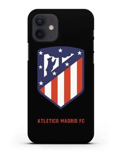 Чехол с надписью FC Atletico Madrid и логотипом силиконовый для iPhone 12
