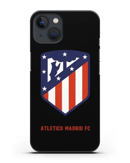 Чехол с надписью FC Atletico Madrid и логотипом силиконовый для iPhone 13 Mini