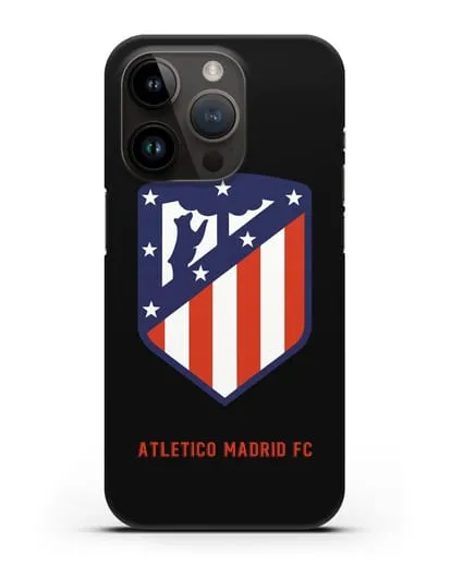 Чехол с надписью FC Atletico Madrid и логотипом силиконовый для iPhone 14 Pro