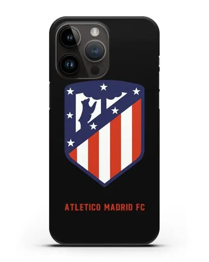 Чехол с надписью FC Atletico Madrid и логотипом силиконовый для iPhone 14 Pro Max