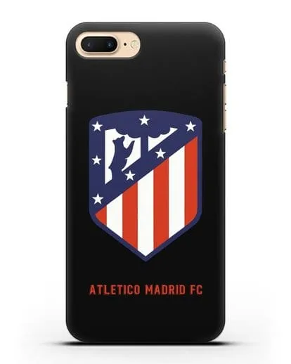 Чехол с надписью FC Atletico Madrid и логотипом силиконовый для iPhone 8 Plus