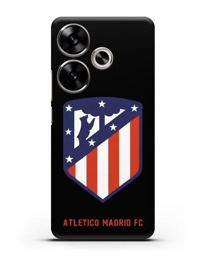Чехол с надписью FC Atletico Madrid и логотипом силиконовый для Xiaomi Poco F6