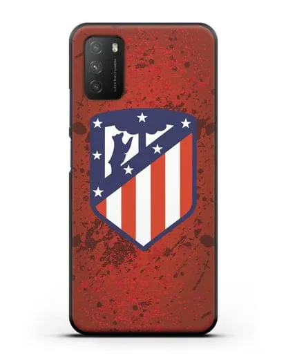 Чехол с логотипом ФК Атлетико Мадрид силиконовый для Xiaomi Poco M3