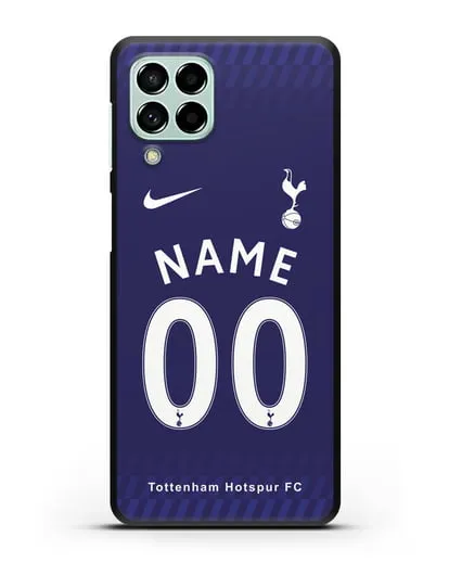 Именной чехол FC Tottenham с фамилией и номером синяя форма силиконовый для Samsung Galaxy M53 [SM-M536]