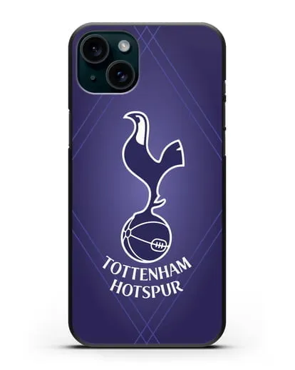 Чехол с логотипом ФК Тоттенхэм Хостпур силиконовый для iPhone 15 Plus