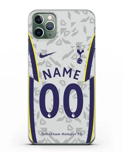 Именной чехол ФК Тоттенхэм с фамилией и номером (сезон 2020-2021) домашняя форма силиконовый для iPhone 11 Pro Max