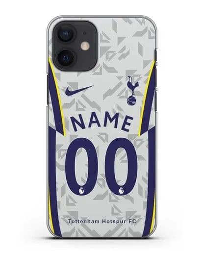 Именной чехол ФК Тоттенхэм с фамилией и номером (сезон 2020-2021) домашняя форма силиконовый для iPhone 12 mini