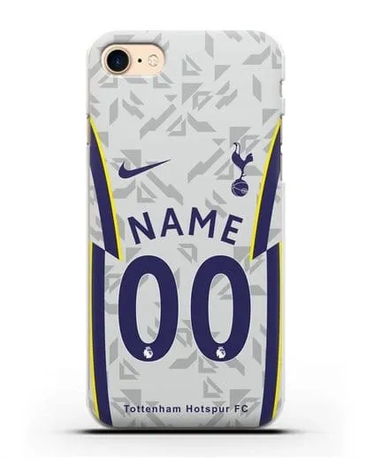 Именной чехол ФК Тоттенхэм с фамилией и номером (сезон 2020-2021) домашняя форма силиконовый для iPhone 7