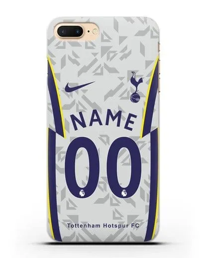 Именной чехол ФК Тоттенхэм с фамилией и номером (сезон 2020-2021) домашняя форма силиконовый для iPhone 8 Plus