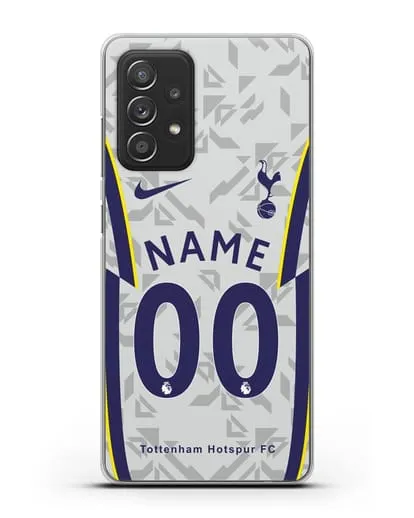 Именной чехол ФК Тоттенхэм с фамилией и номером (сезон 2020-2021) домашняя форма силиконовый для Samsung Galaxy A53