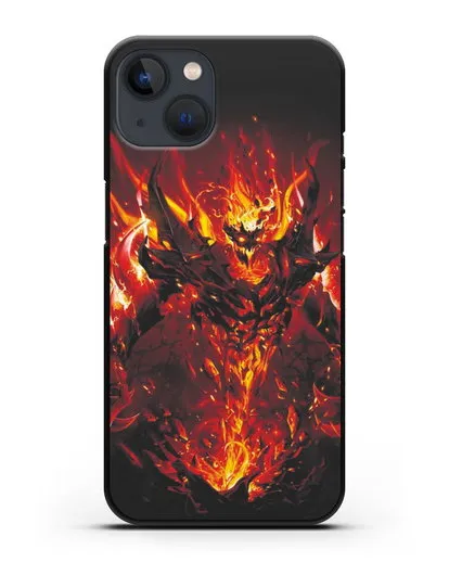Чехол с изображением героя Shadow Fiend силиконовый для iPhone 13