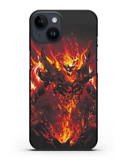 Чехол с изображением героя Shadow Fiend силиконовый для iPhone 14