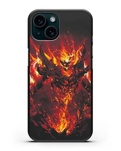 Чехол с изображением героя Shadow Fiend силиконовый для iPhone 15