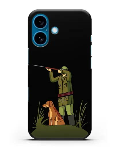 Чехол с иллюстрацией Охотник и собака силиконовый для iPhone 16