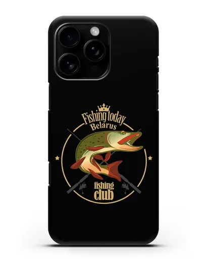 Чехол с логотипом Fishing today Belarus силиконовый для iPhone 16 Pro Max