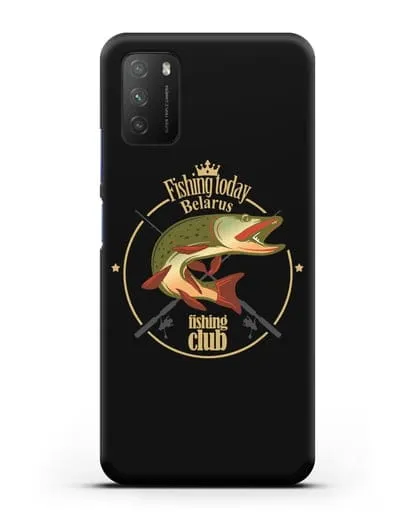 Чехол с логотипом Fishing today Belarus силиконовый для Xiaomi Poco M3