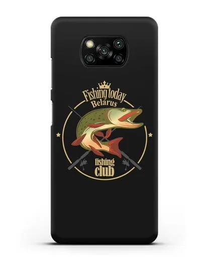 Чехол с логотипом Fishing today Belarus силиконовый для Xiaomi Poco X3