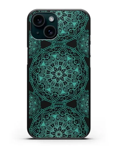 Чехол с изображением Мандалы силиконовый для iPhone 15