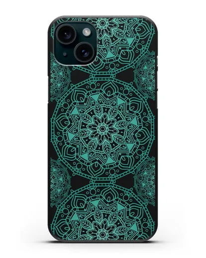 Чехол с изображением Мандалы силиконовый для iPhone 15 Plus