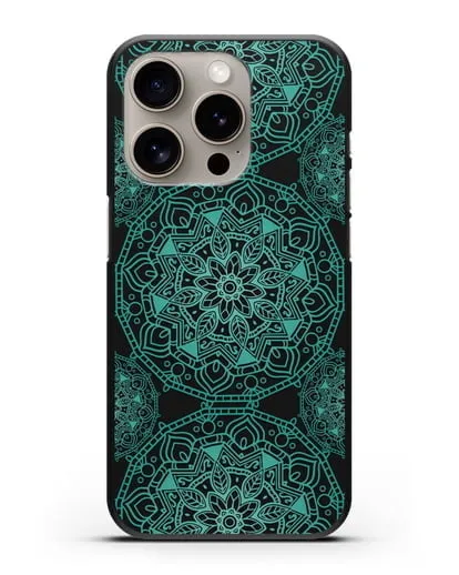 Чехол с изображением Мандалы силиконовый для iPhone 15 Pro