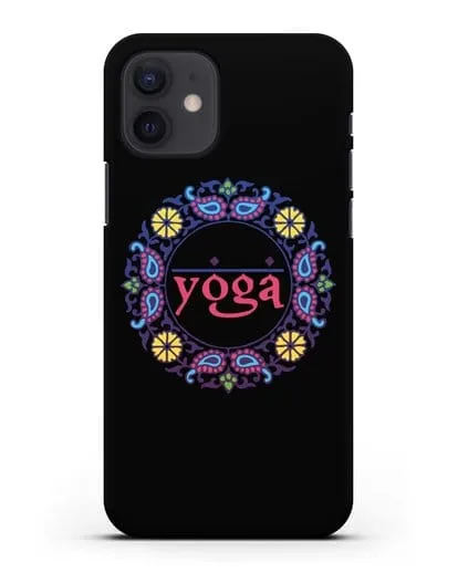 Чехол с надписью Yoga силиконовый для iPhone 12