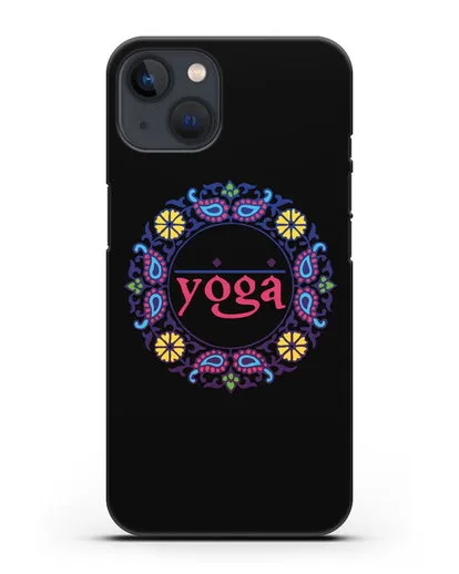 Чехол с надписью Yoga силиконовый для iPhone 13 Mini