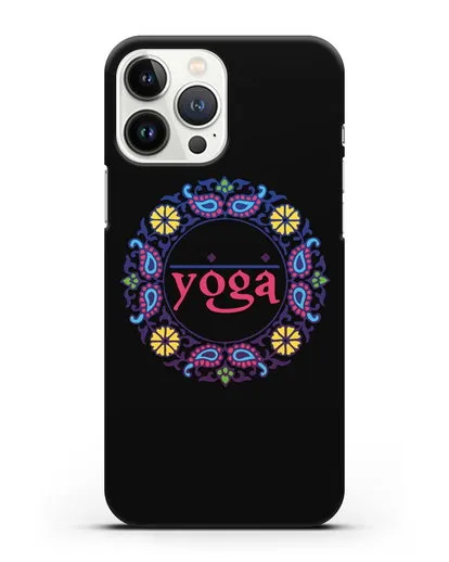 Чехол с надписью Yoga силиконовый для iPhone 13 Pro Max