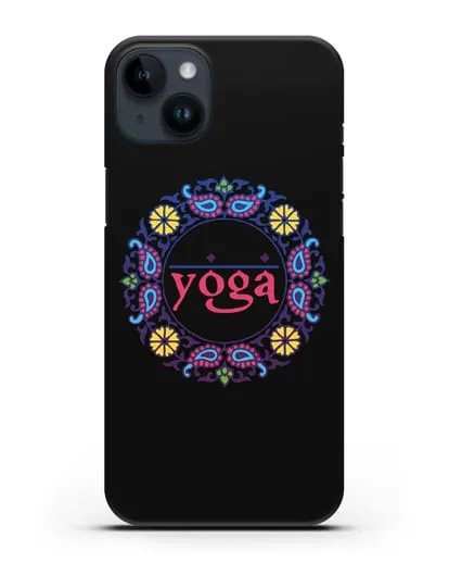 Чехол с надписью Yoga силиконовый для iPhone 14 Plus