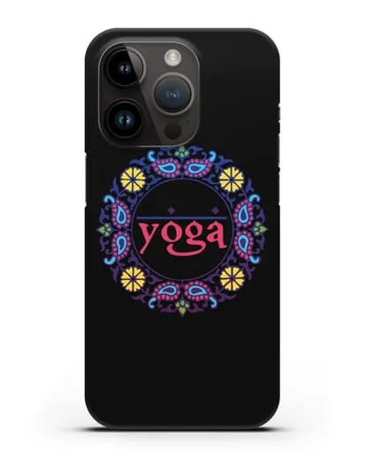 Чехол с надписью Yoga силиконовый для iPhone 14 Pro