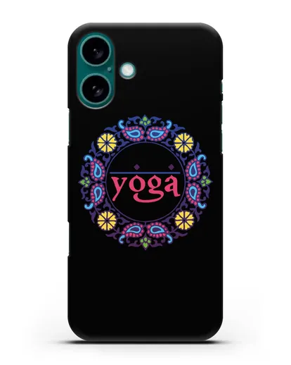 Чехол с надписью Yoga силиконовый для iPhone 16 Plus