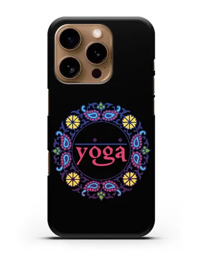 Чехол с надписью Yoga силиконовый для iPhone 16 Pro