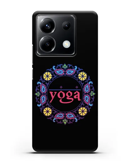 Чехол с надписью Yoga силиконовый для Xiaomi Poco X6