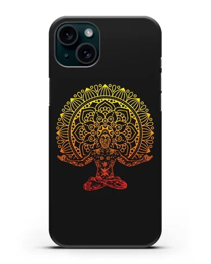 Чехол Мужская мандала силиконовый для iPhone 15 Plus