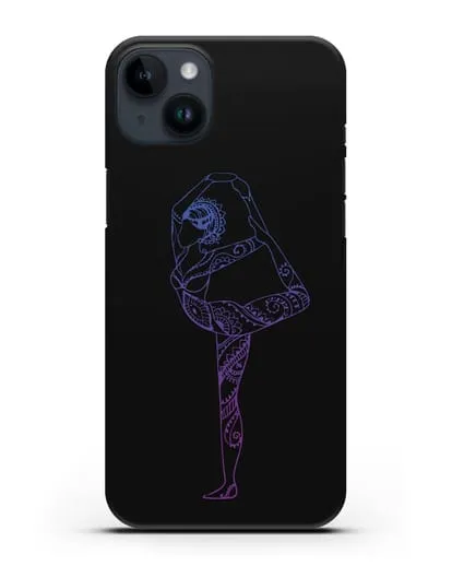 Чехол Девушка в позе лотоса силиконовый для iPhone 14 Plus