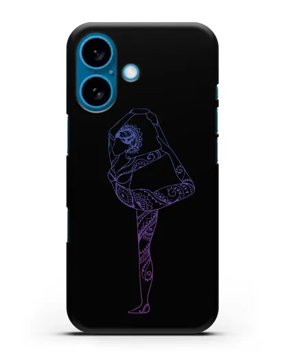Чехол Девушка в позе лотоса силиконовый для iPhone 16
